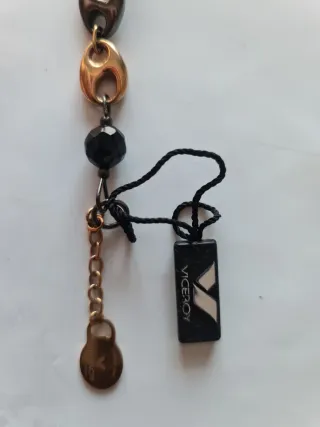 Pulsera Viceroy Negra y Dorada
