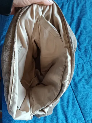 Borsa beige e argento