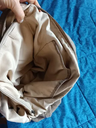 Borsa beige e argento