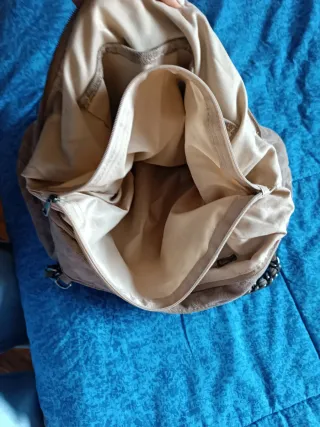 Borsa beige e argento