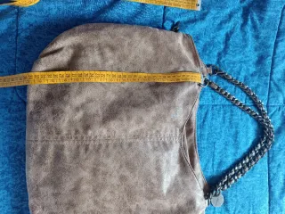 Borsa beige e argento