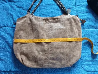 Borsa beige e argento