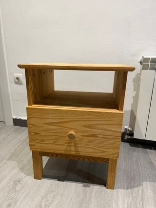 Pack 2 mesitas de noche IKEA madera