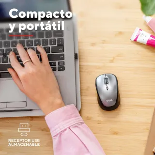 Trust Ratón Inalámbrico Silencioso con Batería