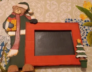 Cornice Natale Legno Orsetto Flora Como Italy