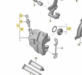 8K0615124C PINZA FRENO DELANTERA DERECHA AUDI A4
