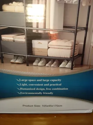 Organizzatore armadio con cassetti e appendiabiti