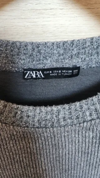 Jersey punto gris Zara