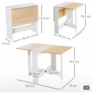Mesa Comedor Plegable Cocina HOMCOM