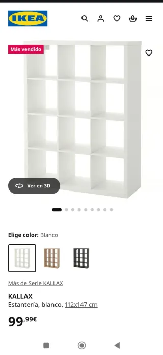 Estantería Kallax 12 huecos 112x147