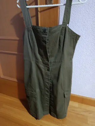 Vestido Peto Mujer Verde Militar