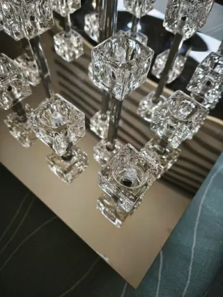 Candeeiro Teto Wofi Leuchten Cristal Metal