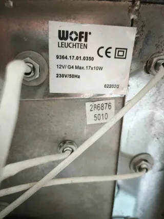 Candeeiro Teto Wofi Leuchten Cristal Metal