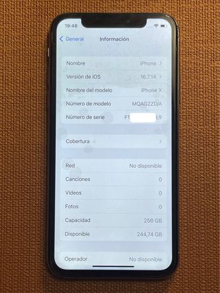 iPhone X 256GB Plata