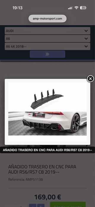 AÑADIDO TRASERO EN CNC MAXTON DESIGN PARA AUDI RS6