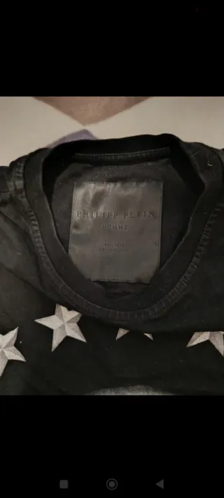 Camiseta Philipp Plein Negra Calavera Estrellas