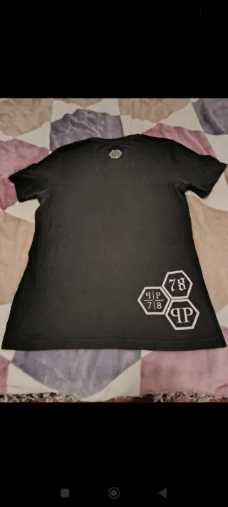 Camiseta Philipp Plein Negra Calavera Estrellas