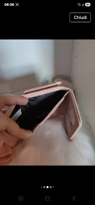 Set Portafoglio e Calze Rosa