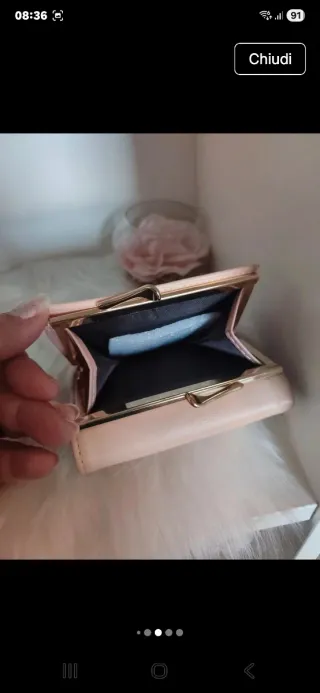 Set Portafoglio e Calze Rosa