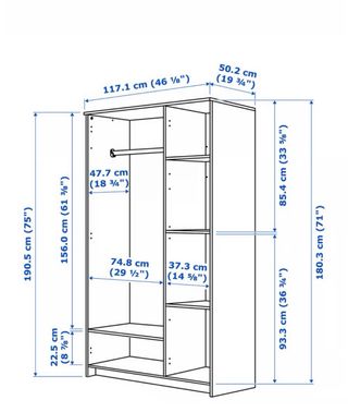 Armario 3 puertas blanco con espejo