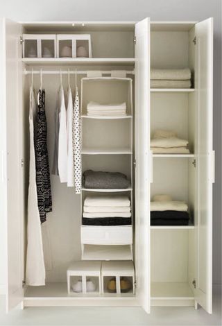 Armario 3 puertas blanco con espejo