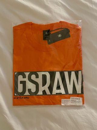 Camiseta G-Star RAW Naranja Talla L Nueva