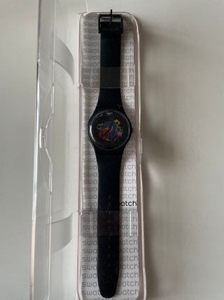 Reloj Swatch Negro Mecanismo Visto