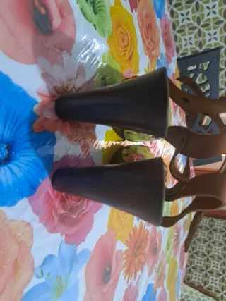 Sandali donna con tacco floreali