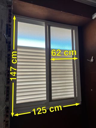 Ventana corredera 2 hojas con mosquitera