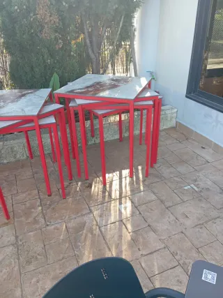 Mesas de terraza de metal