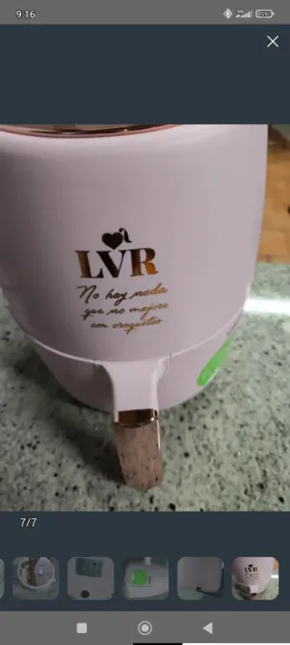 Freidora de aire rosa 180°C