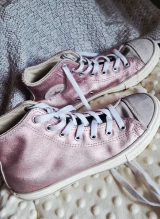 Converse Niña Rosa Metálico Talla 36