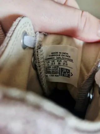 Converse Niña Rosa Metálico Talla 36