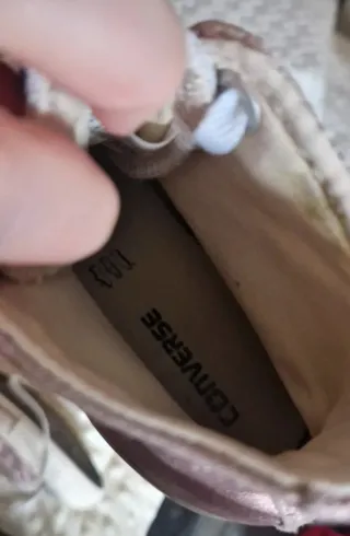 Converse Niña Rosa Metálico Talla 36