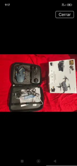 Dron 4K Pro Max con mando y accesorios 1 elice mal