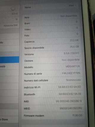 iPad mini 2012 Wi-Fi + Cellulare Bianco