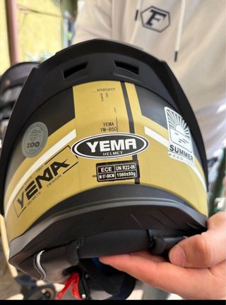Casco moto YEMA con visera espejada