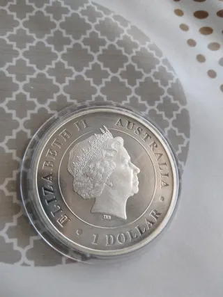 Moneda Plata 1 Oz Araña Australia 2015