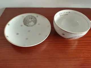Taza y platillo comunión vintage
