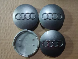 Tapabujes Audi gris 60mm centro rueda llanta logo