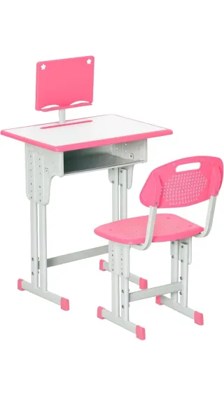 Escritorio y Silla Infantil Rosa