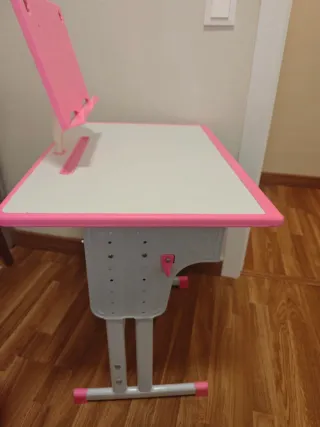 Escritorio y Silla Infantil Rosa