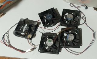 Pack 5 Ventiladores PC 80mm Varias Marcas