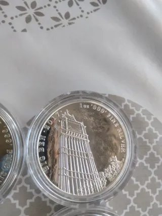 Lote 4 Monedas Plata 1 Oz  Monumentos Londres