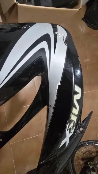 Carenado Delantero Rieju MRX Negro/Plata