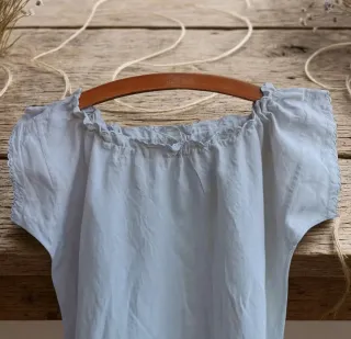 Camisón vintage de lino puro francés XL