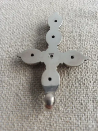 Colgante artesano Cruz Plata Ojo de Tigre