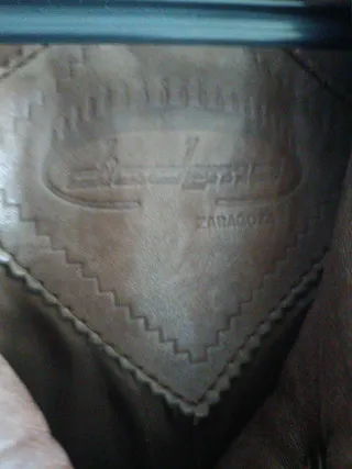 Chaquetón de piel marrón mujer