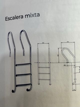 Escalera Piscina Acero Inoxidable AISI 316