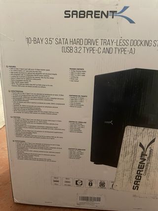 Sabrent Dock Station 10 bahías para NAS USB-C 3.2